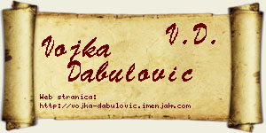 Vojka Dabulović vizit kartica